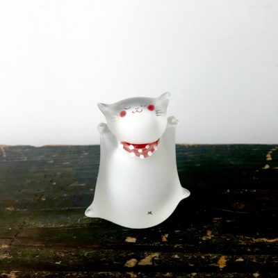 ガラスの招き猫(絵付け)