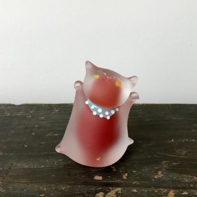 ガラスの招き猫(絵付け)