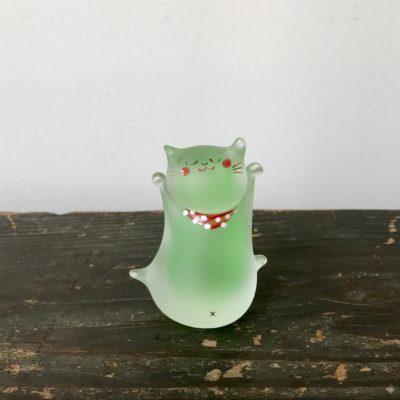 ガラスの招き猫(絵付け)